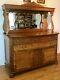 Antique 20th Century Victorian Tiger Oak Sideboard Buffet Flawless Condition