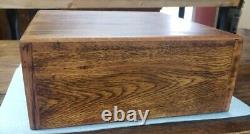 Antique 2 Drawer (3x5) Globe Tiger Oak File Cabinet Desk Top