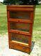 Antique 3/4 Wide Barrister Bookcase 3 Stack With Drawer Globe Wernicke Tiger Oak