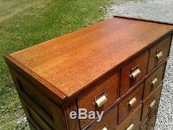 Antique 4 Stack YAWMAN AND ERBE Tiger Oak File Cabinet 1910 Era
