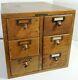 Antique 6 Drawer Library Bureau Solemakers File Box Library Card Catalog Cabinet