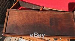 Antique 7 Drawer Machinist Tool Box Tiger Oak George Scherr Co. N. Y