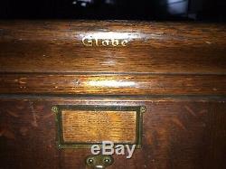 Antique American Globe Wernicke 2 Stacking Hinge Oak File Cabinet C1900