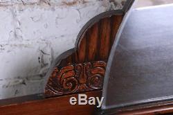 Antique Art Deco Tiger Oak Sideboard Buffet