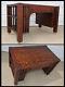 Antique Arts & Crafts Mission Tiger Oak Library Table Slatside Bookshelves Desk