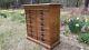 Antique Arts Crafts Tiger Oak 12 Drawer Wood File Cabinet Apothecary Hall Table