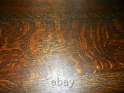 Antique Barley Twist English Table Drop Leaf Gateleg TIGER Oak OVAL