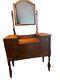 Antique Barley Twist Tiger Oak Dressing Table, C. Early 1900s- Local Pickup Only