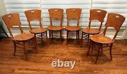 Antique Bentwood Dining Chairs, Sheboygan Chair Co, Oak/Tiger Oak,'30s Unique