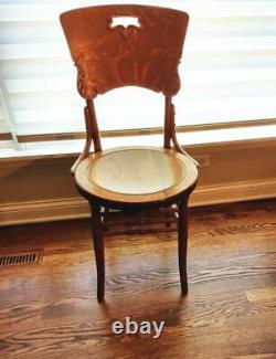 Antique Bentwood Dining Chairs, Sheboygan Chair Co, Oak/Tiger Oak,'30s Unique
