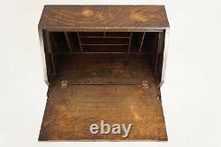 Antique Bobbin Leg Tiger Oak Drop Front Desk, Slant Front, Scotland 1920, B2894