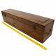 Antique Carpenters' Tool Box 33.5 Long Hardwood & Brass Chest Tiger Oak C. 19th