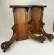 Antique Carved Wood Tiger Oak Ball & Claw Feet Table/piano Legs Unique Salvage