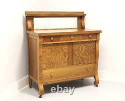 Antique Circa 1900 Victorian Era Tiger Oak Empire Style Sideboard