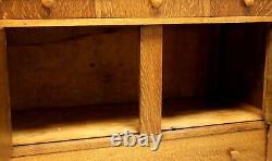 Antique Circa 1900 Victorian Era Tiger Oak Empire Style Sideboard