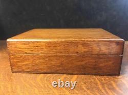 Antique D. M. Ferry Tiger Oak Seed Box Store Display Country Store Advertising