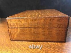 Antique D. M. Ferry Tiger Oak Seed Box Store Display Country Store Advertising