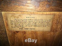 Antique Dr. D. J. Myers Remedy Co. Medicine/pharmaceutical Display Case Tiger Oak