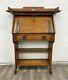 Antique Edwardian Arts And Crafts Tiger Oak Secretary Desk Bureau Bookcase