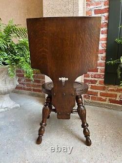 Antique English Pub Chair Fireplace Hearth Carved Tiger Oak Breton Brittany