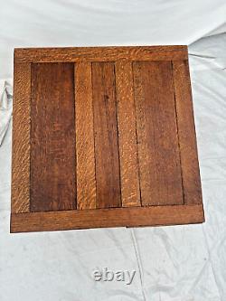 Antique Expanding Coffee Table Barley Twist Legs Quarter sawed Tiger Oak