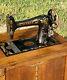 Antique Free The Free Treadle Sewing Machine With Tiger Oak Cabinet