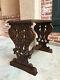 Antique French Carved Tiger Oak End Side Coffee Tea Table Louis Xv Baroque