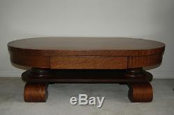 Antique Furniture American Empire Victorian Tiger Quatersawn Oak Coffee Table
