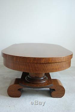 Antique Furniture American Empire Victorian Tiger Quatersawn Oak Coffee Table