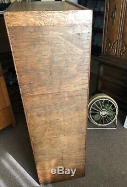 Antique GLOBE WERNICKE 3 DRAWER FILE CABINET / Circa 1900 / Solid Oak Wood