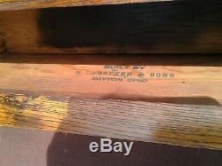 Antique Gerstner Tiger Oak Machinist Tool Box Chest w Key 11 Drawers Model 052