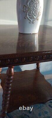 Antique Glass Ball and Claw Entry Center Parlor Table