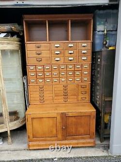 Antique Globe Sectional File Cabinet
