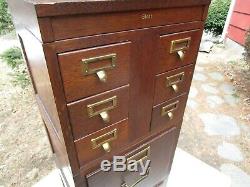 Antique Globe Stacking C1910 3 Stack Tiger Oak Original Mint File Cabinet