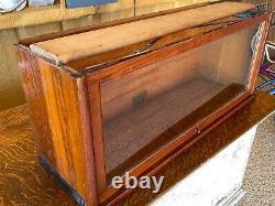 Antique Globe Wernicke Tiger Oak Barrister Bookcase D 12 1/4 SHELF SECTION