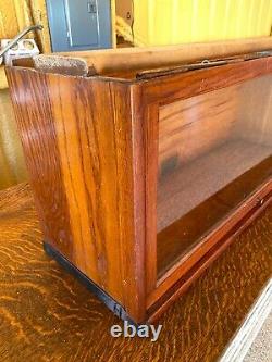 Antique Globe Wernicke Tiger Oak Barrister Bookcase D 12 1/4 SHELF SECTION