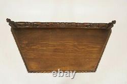 Antique Hall Table, Carved Tiger Oak, Barley Twist, Scotland 1910, B2538