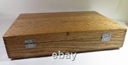 Antique Large Solid Tiger Oak Presentation/Display/Storage Box Restored