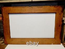 Antique Large Tiger Oak Arts And Crafts Picture Frame 37 By 24
