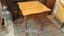 Antique Large Tiger Oak Side Table / Lamp Table Excellent