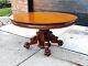 Antique Late 19th Century Tiger Wood Dining Table Claw Feet