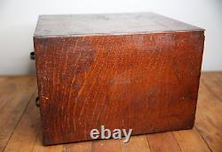 Antique Library card catalog tiger oak Apothecary Wood Cabinet Drawers