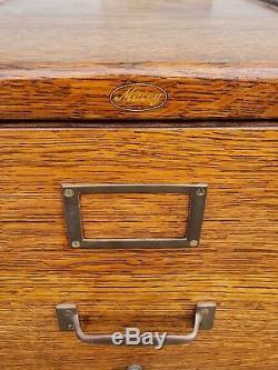 Antique Macey 4 Drawer Oak File Cabinet Arts & Crafts Mission Tiger Furniture