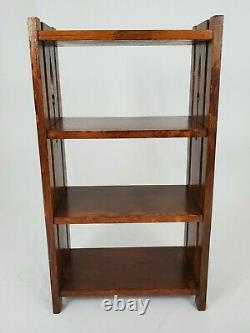 Antique Mission Arts & Crafts Oak Wood Bookcase Book Shelf Stickley Era Vintage