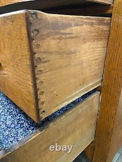 Antique Mission Arts and Crafts Tiger Oak Serpentine Dresser or Sideboard