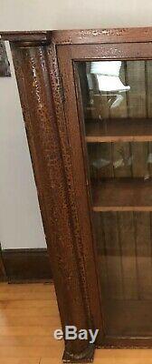 Antique Mission Tiger Oak Cabinet Arts & Crafts Bookcase Cabinet Historic Harley
