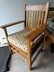 Antique Misson Arts & Crafts Tiger Oak Stickly Chair