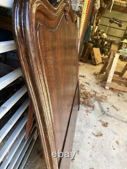 Antique Oak Headboard, Lots Of Tiger Stripes In Oak, 58 Wide 64 Tall