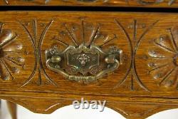 Antique Oak Table, Carved Oak Table, Tiger Oak, Scotland 1910, B1420A