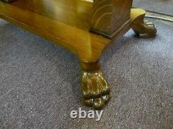 Antique Oak Table Library Desk quarter sawn tiger oak solid 1900's refinished